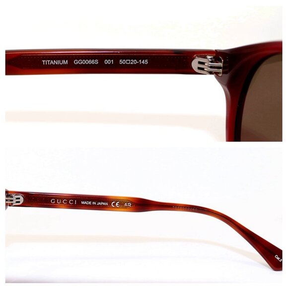 Gucci Havana Brown Sunglasses GG0066s 001 50 20 145 Titanium Unisex- Men / Women main image 10
